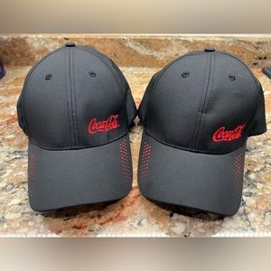 *NWOT* 2 Black and Red Embroidered Coca-Cola Hats